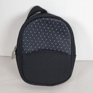 Burton‎ Golf Valuables Pouch Bag Balls Holder Black Zippered wristlet Keychain